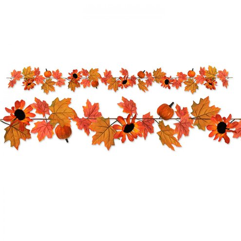 Autumn Fall Leaf Fabric Garland - 1.8m