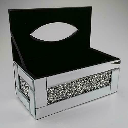 BANQLE Tissue Box Holder Glass Crystal Storage Box